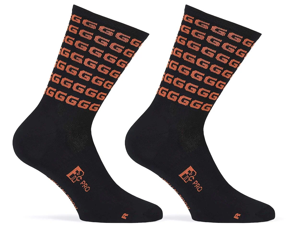 Giordana FR-C Tall "G" Socks (Black/Rust) (S)